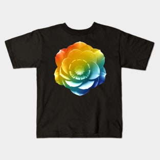 Rainbow gradient flower Kids T-Shirt